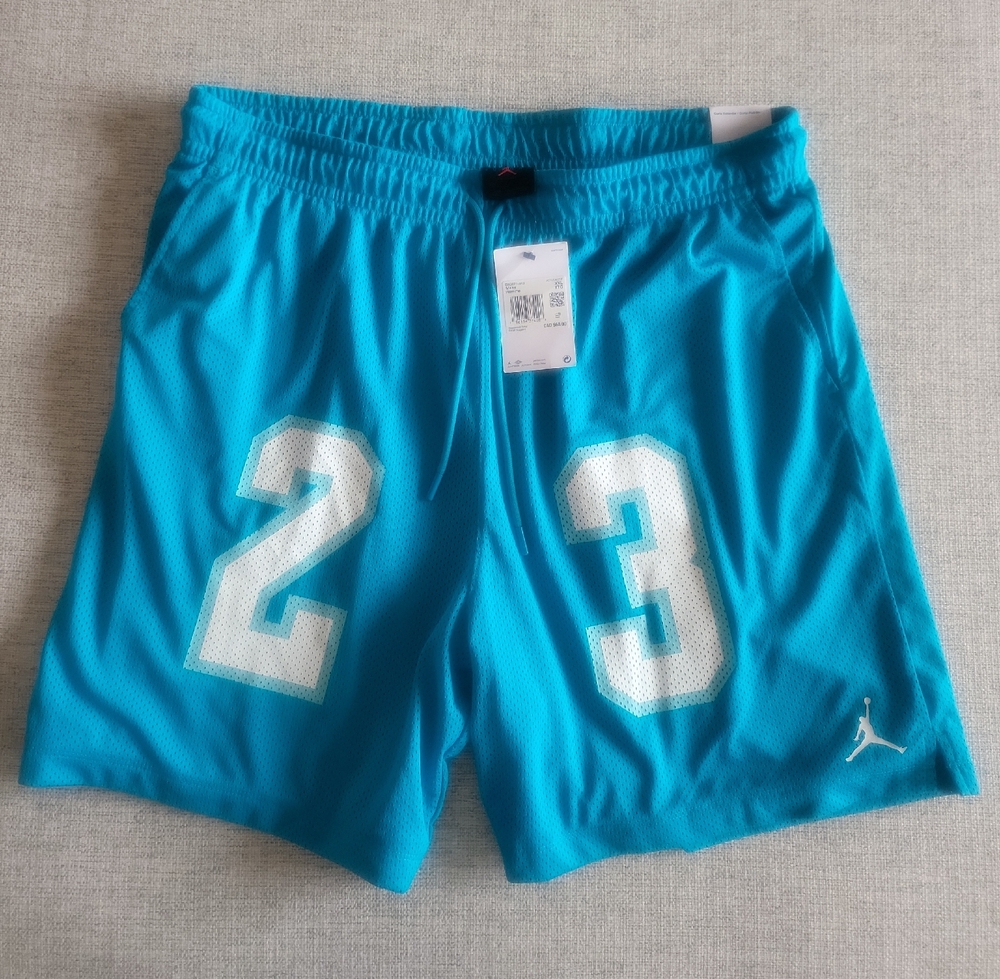 Jordan Teal Athletic Shorts with White Accents